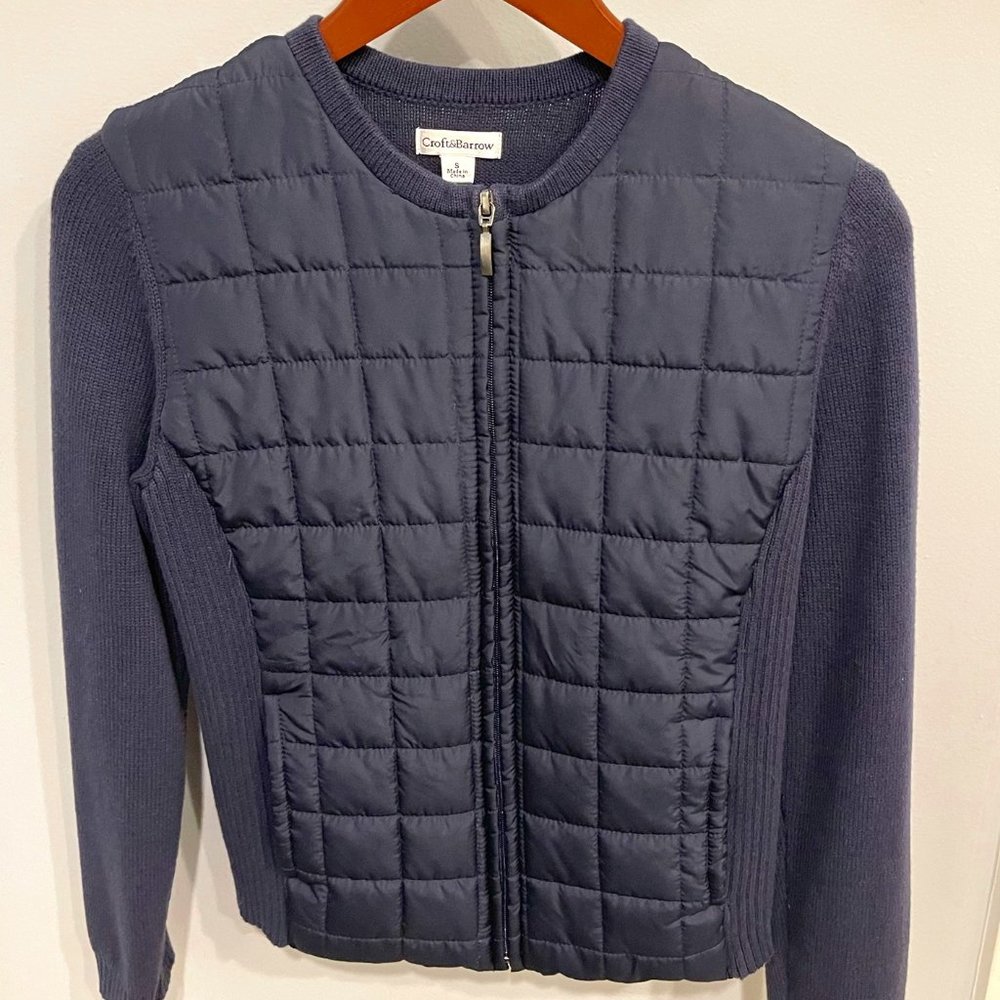 Women's Croft & Barrow 100% Cotton Knitted Puffer Jacket (S)